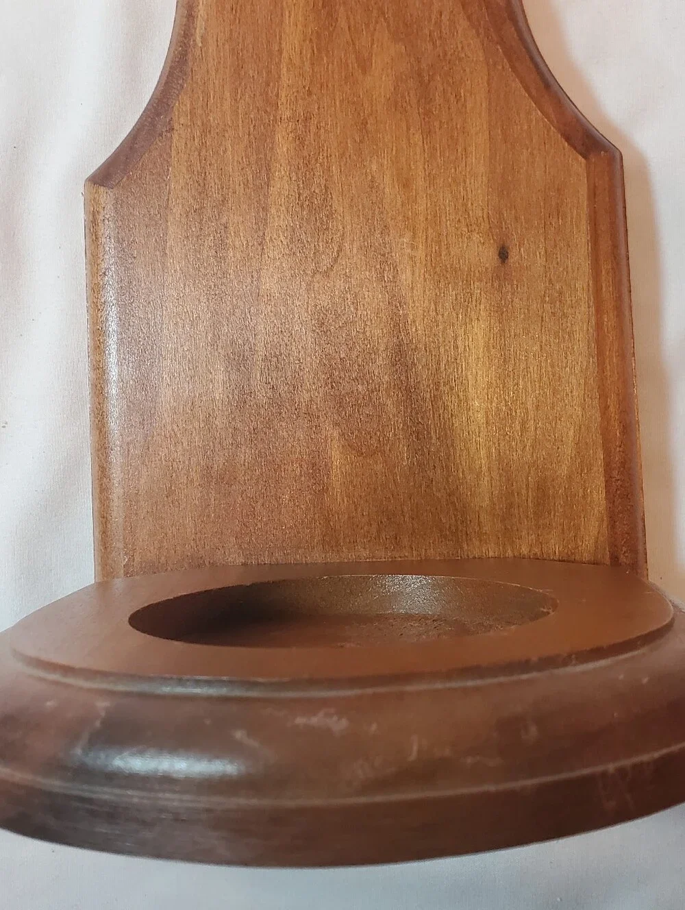 Home Interiors Homco Vtg Wood Wall Shelf Sconce Candle Holder For 3